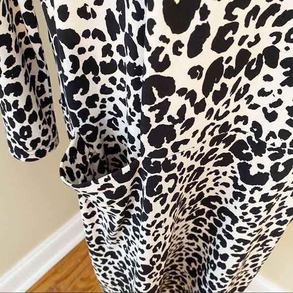 Nina Leonard NWT Leopard Jersey Knit Shift Dress - XL - Picture 9 of 13